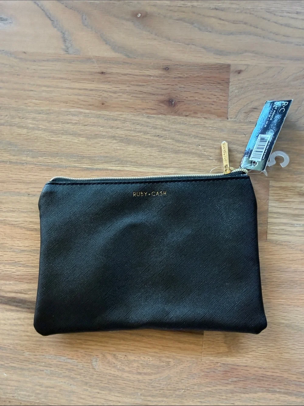 Black 'Mover. Shaker. Risk Taker.' Zip Pouch - Gold Lettering